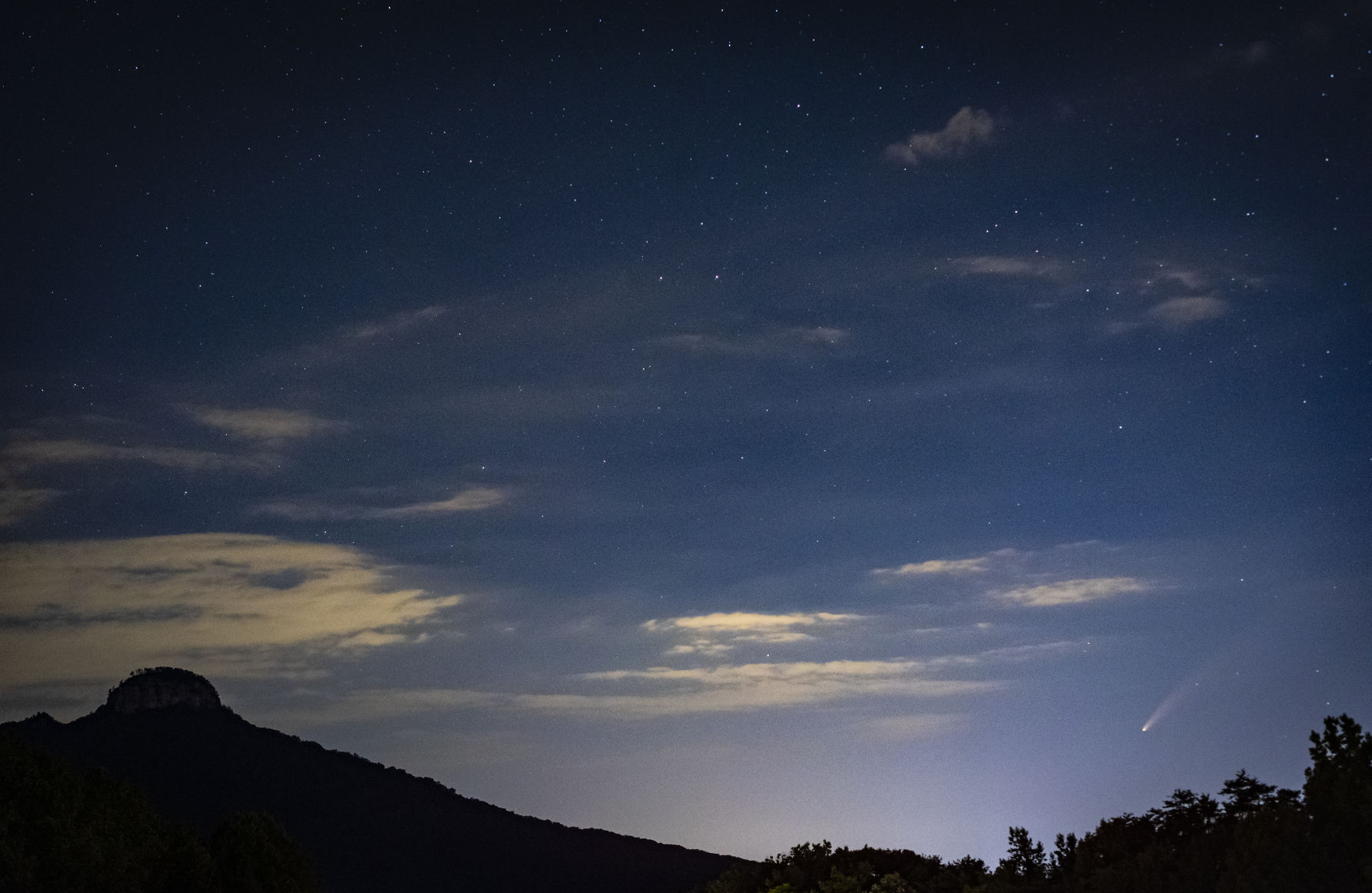 Neowise over Pilot Mountain